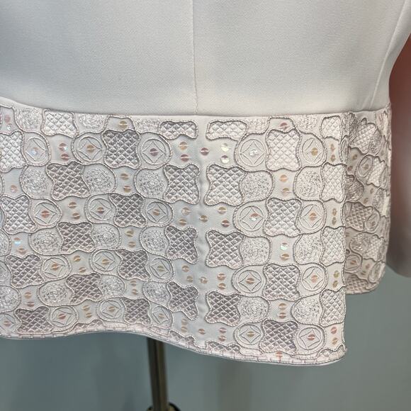 John Meyer Blazer Jacket Plus size 14W Pink Embroidery Sequins Wedding Evening - Picture 11 of 12
